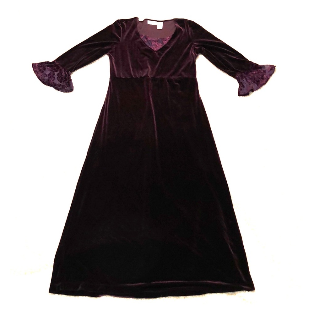 Velvet plum dress.